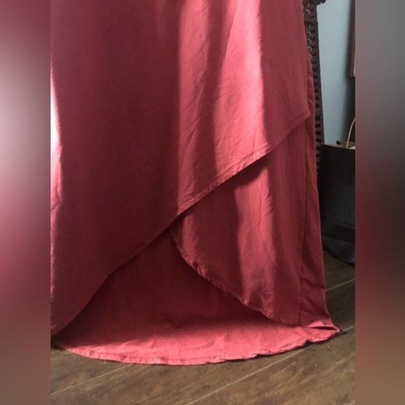 ADY P wine red layered modal cotton maxi dress 💞 - Picture 3 of 6